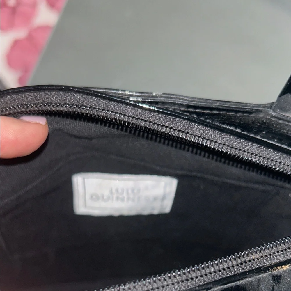Lulu Guinness Black Cocktail & Pineapple Print Tote